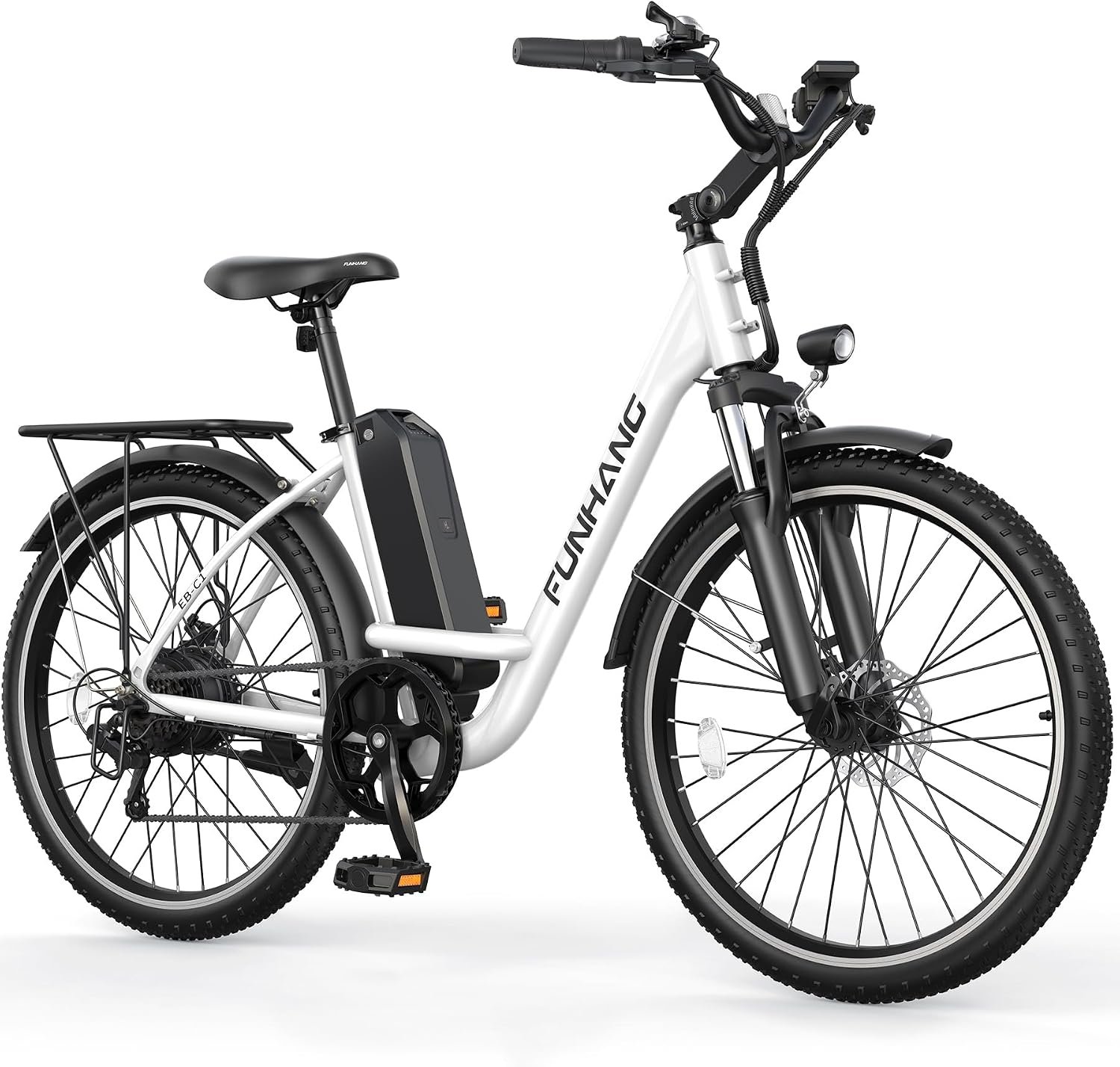 Funhang 26" City Cruiser Electric Bike – 1000W Peak, 20 MPH, 50-Mile Range - Image 9