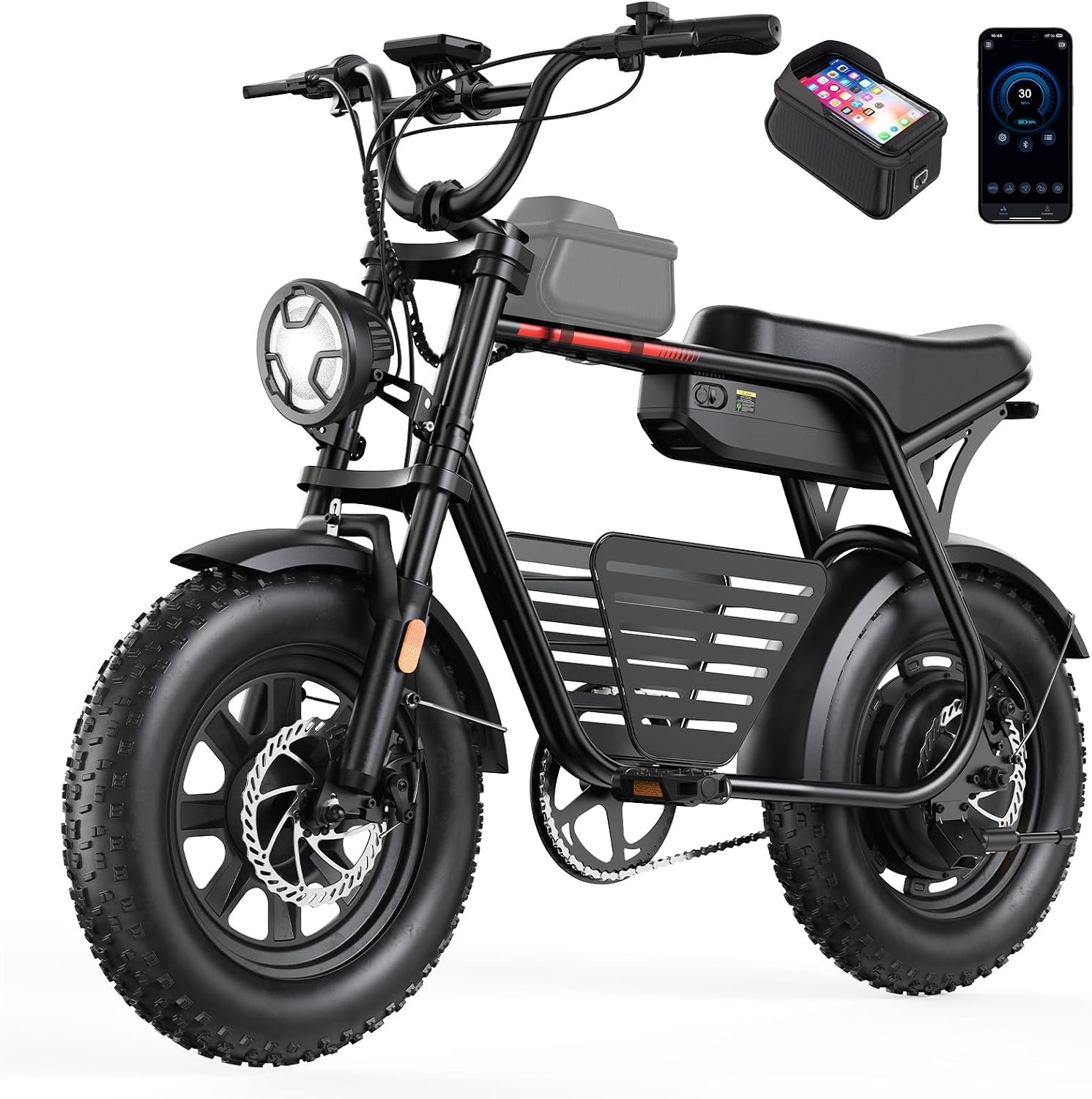 AYOLNY 16" Fat Tire Electric Bike – 1500W Peak, 48V 13Ah, 55+ Mile Range - Image 9